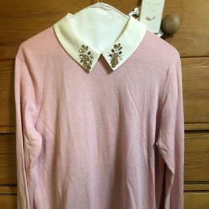 Ted Baker jeweled collar sweater NWT